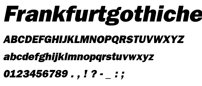 FrankfurtGothicHeavy Italic font